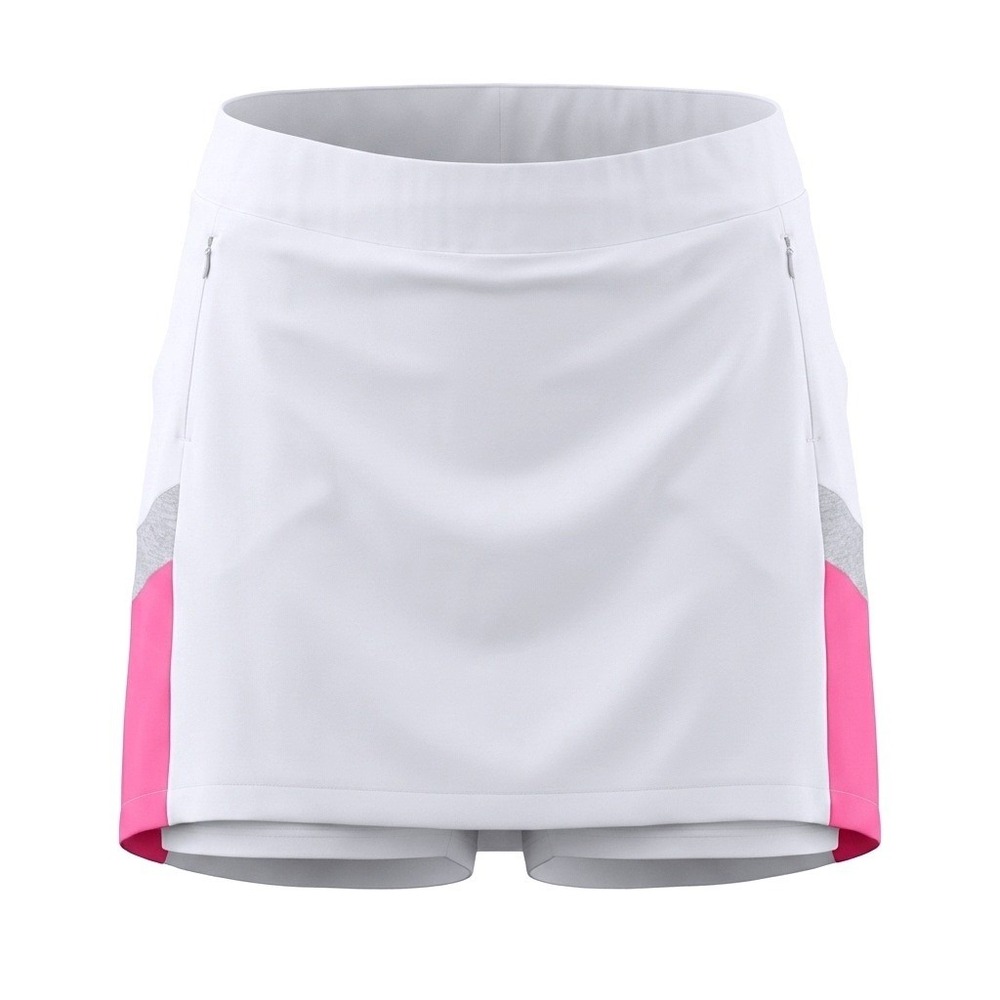 Antigua Golf Skort Women Size 8 White Neon Pink Colorblock Tennis Skirt 100776